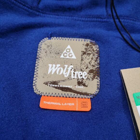 Nike ACG Wolf Tree Plus Mid Layer Hooded Jacket Medium Loose Fit HJ2458-010 - Picture 9 of 13